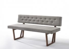 Jordan Modern Grey & Walnut Dining Bench