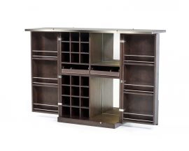 Fountain Modern Brown Oak Wine Cabinet
