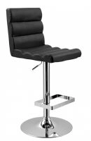 T1066 - Eco-leather Contemporary Black Barstool
