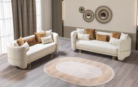 Jules Ivory Sofa Set