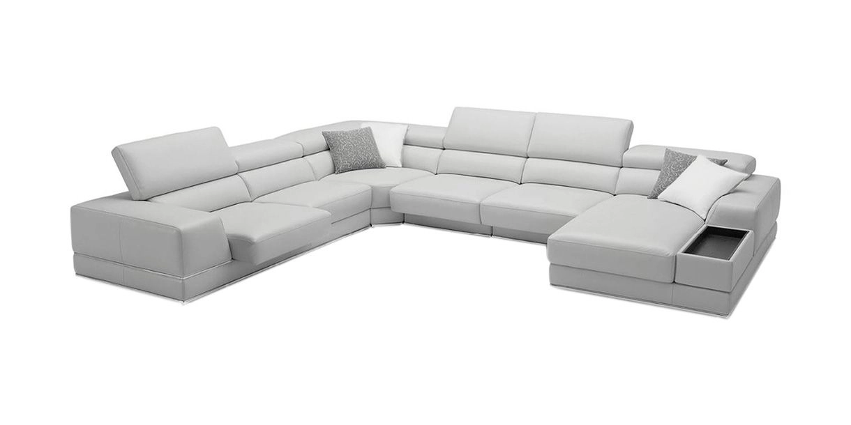 Naomi Italian Leather Sectional