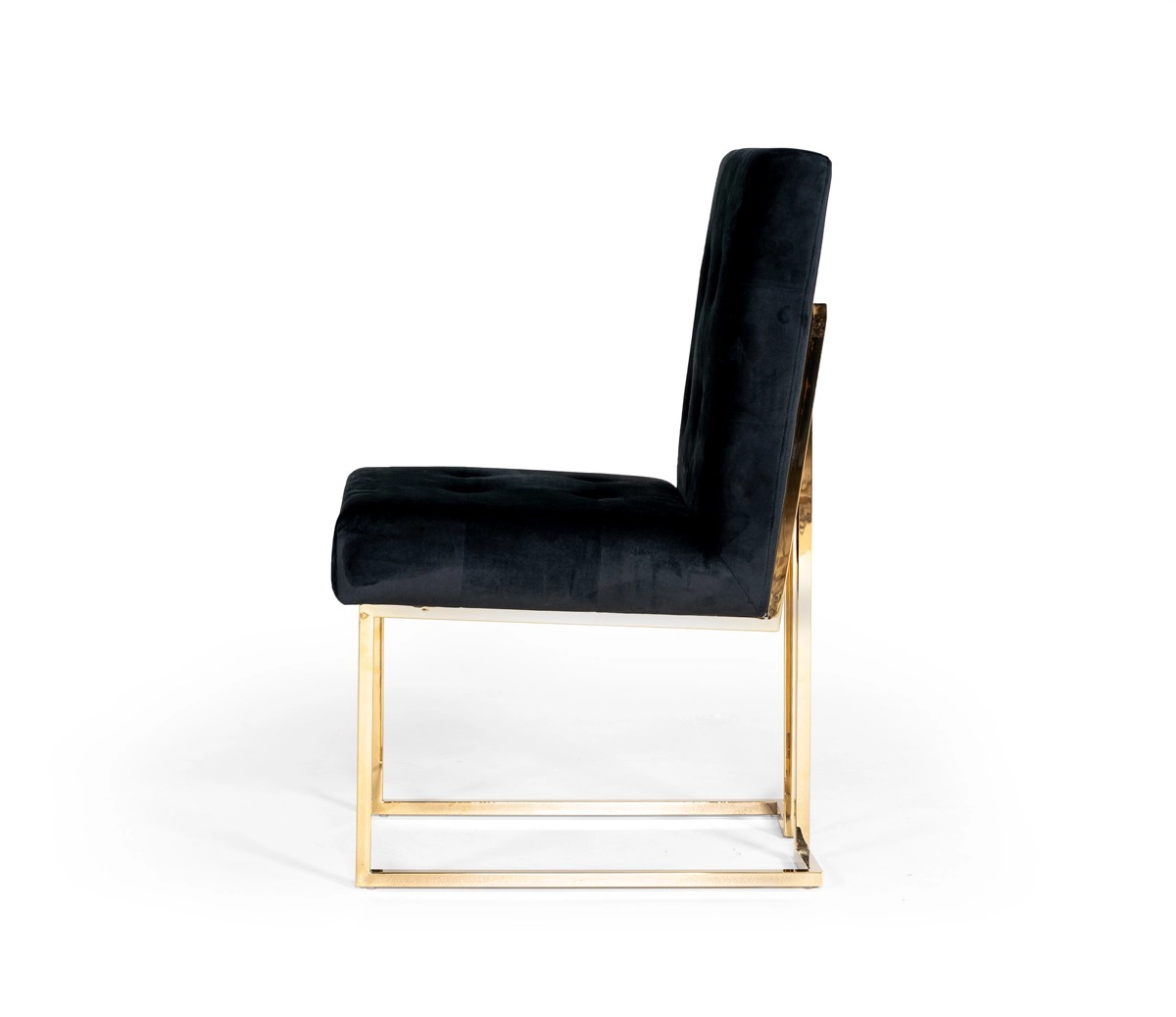 Legend Modern Black & Gold Dining Chair (set Of 2)