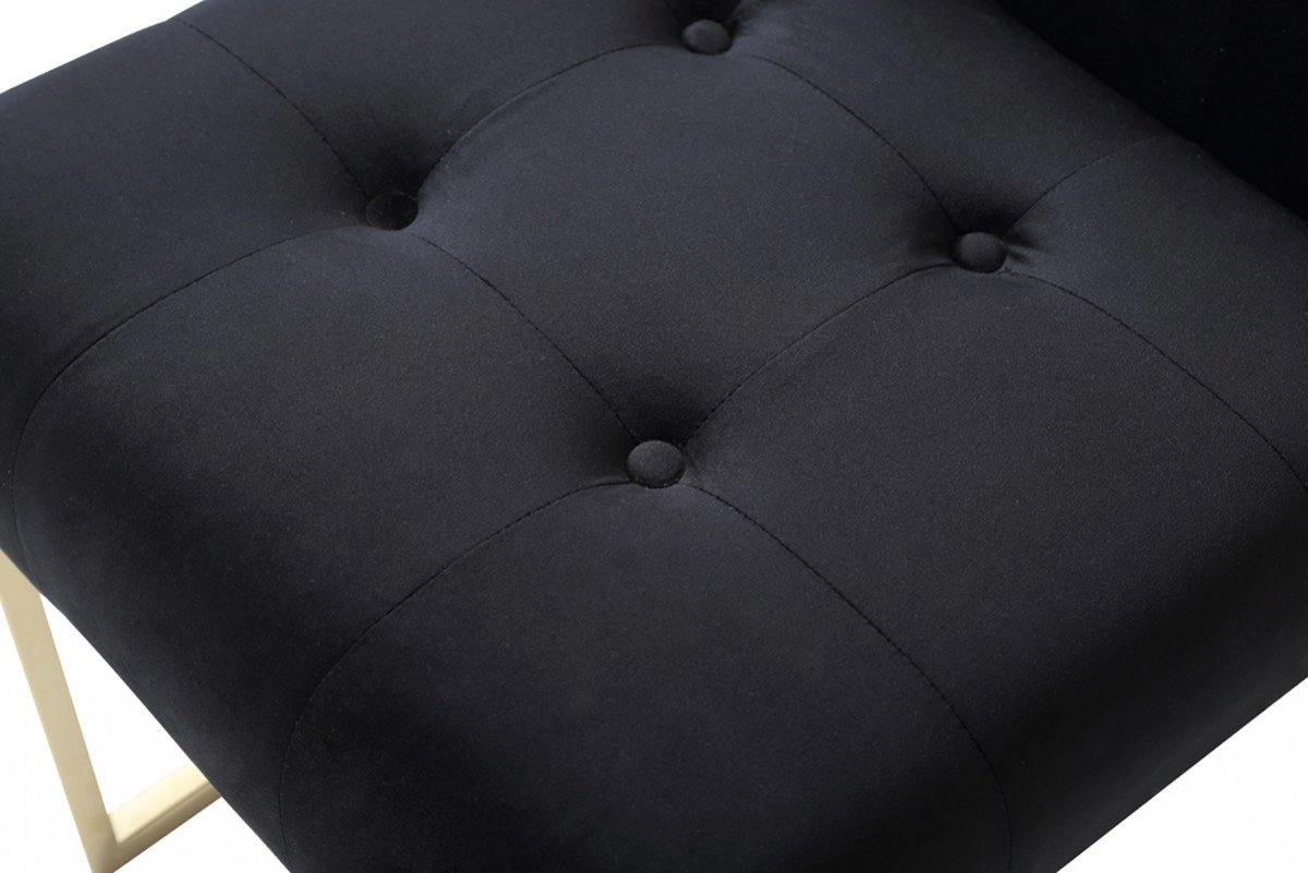 Legend Modern Black & Gold Dining Chair (set Of 2)