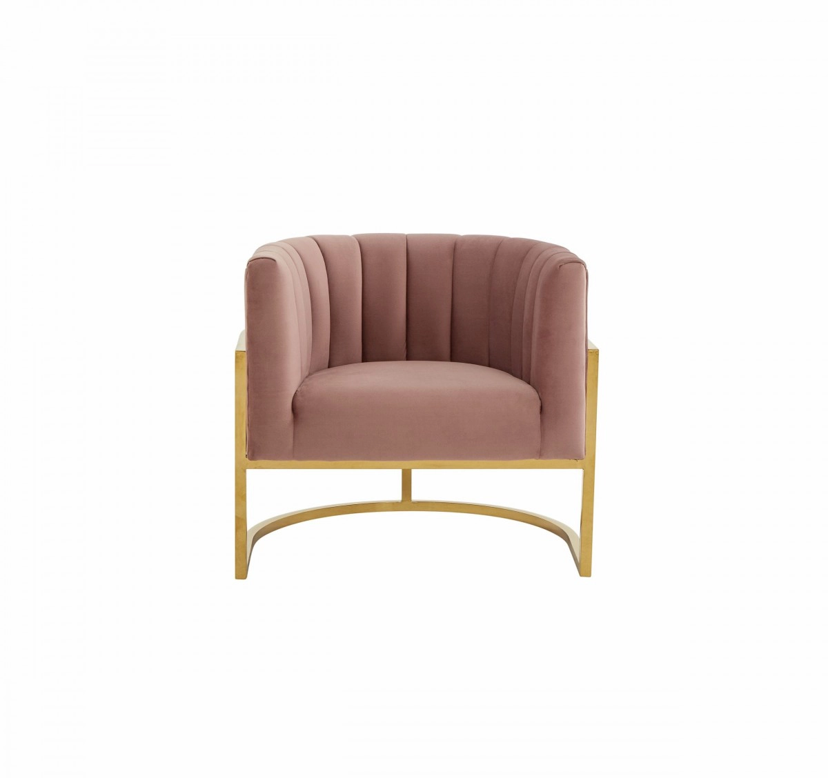 TAKE ME HOME FURNITURE Set of 4 Amali glamorous Chair upholstered Velvet  Pink with Gold legs