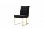 Legend Modern Black & Gold Dining Chair (set Of 2)