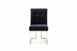 Legend Modern Black & Gold Dining Chair (set Of 2)