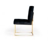 Legend Modern Black & Gold Dining Chair (set Of 2)