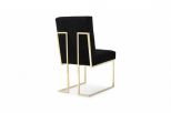 Legend Modern Black & Gold Dining Chair (set Of 2)